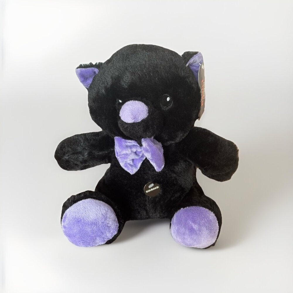 Petsmart BLACK Cat Lucky HALLOWEEN CAT Plush Squeaks NWT